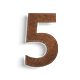 Corten-teräksiset talonnumerot