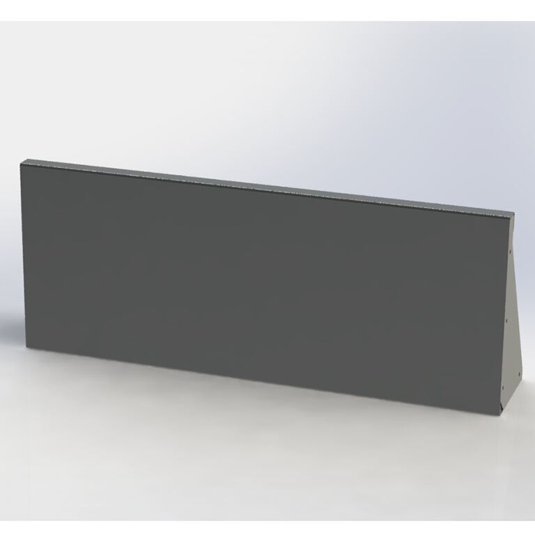 Jauhemaalipinnoitettu teräksinen tukimuuri suora 100 cm (korkeus 60 cm)