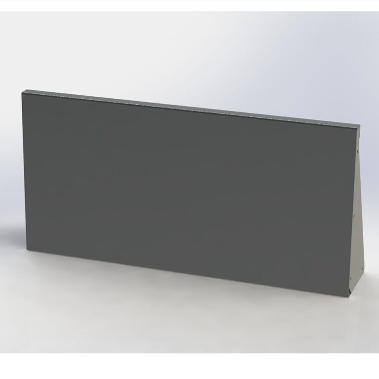 Jauhemaalipinnoitettu teräksinen tukimuuri suora 100 cm (korkeus 50 cm)