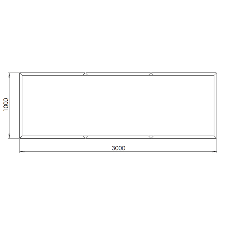 Cortenteräksinen Kukkalaatikko Texas xxl 300 x 100 cm