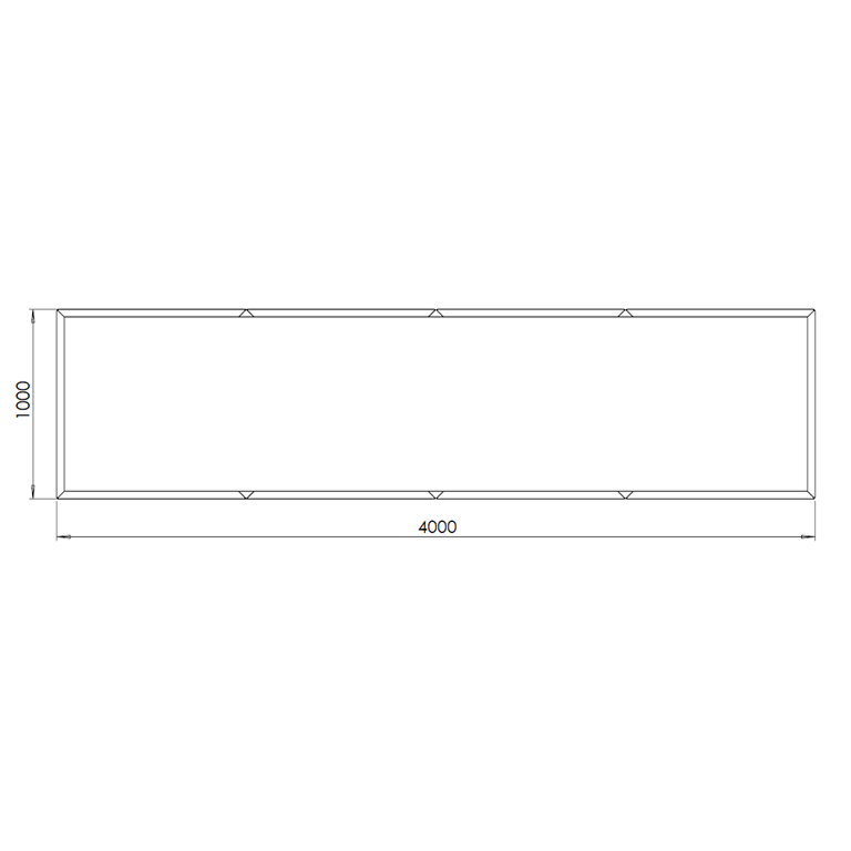 Cortenteräksinen Kukkalaatikko Texas xxl 400 x 100 cm