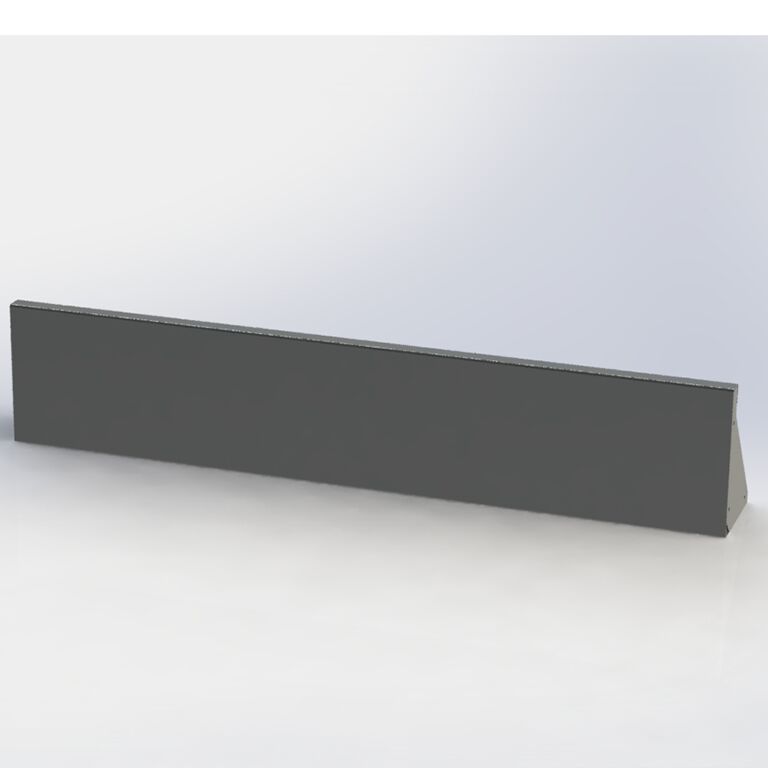 Jauhemaalipinnoitettu teräksinen tukimuuri suora 150 cm (korkeus 30 cm)
