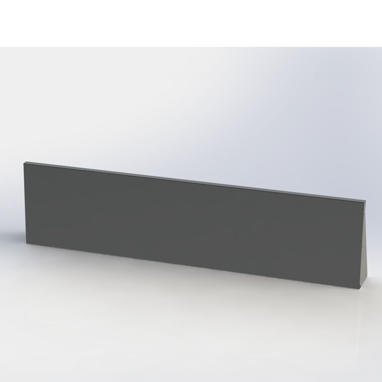 Jauhemaalipinnoitettu teräksinen tukimuuri suora 200 cm (korkeus 40 cm)
