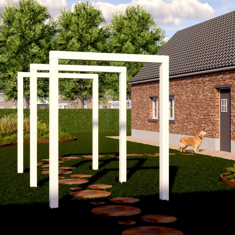 Jauhemaalipinnoitettu teräsinen pergola suora 250 cm