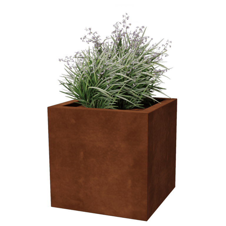 Corten-teräksinen hitsatut istutuslaatikko Montana 50 x 50 x 50 cm