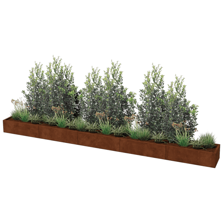 Cortenteräksinen Kukkalaatikko Texas xxl 500 x 50 cm