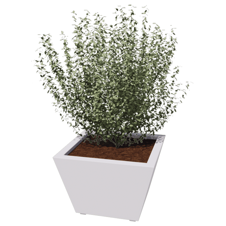 Jauhemaalipinnoitettu teräksinen hitsatut istutuslaatikko Kartio 60 x 60 x 40 cm