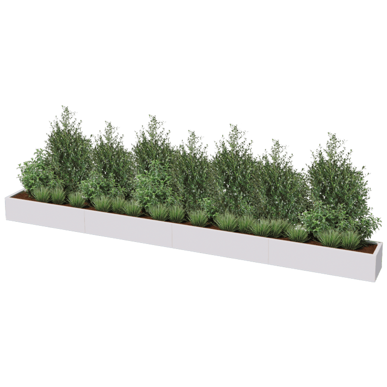 Jauhemaalipinnoitettu teräksinen istutuslaatikko Texas xxl 480 x 40 cm
