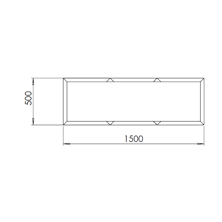 Jauhemaalipinnoitettu teräksinen istutuslaatikko Texas xxl 150 x 50 cm