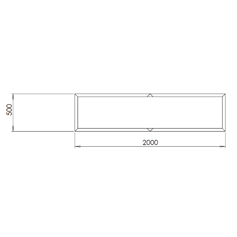 Jauhemaalipinnoitettu teräksinen istutuslaatikko Texas xxl 200 x 50 cm