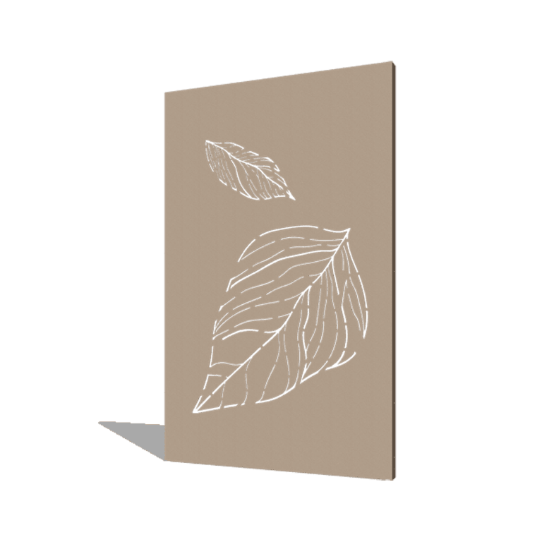 Jauhemaalipinnoitettu teräksinen paneeli putoavat lehdet 120 x 6 x 190 cm