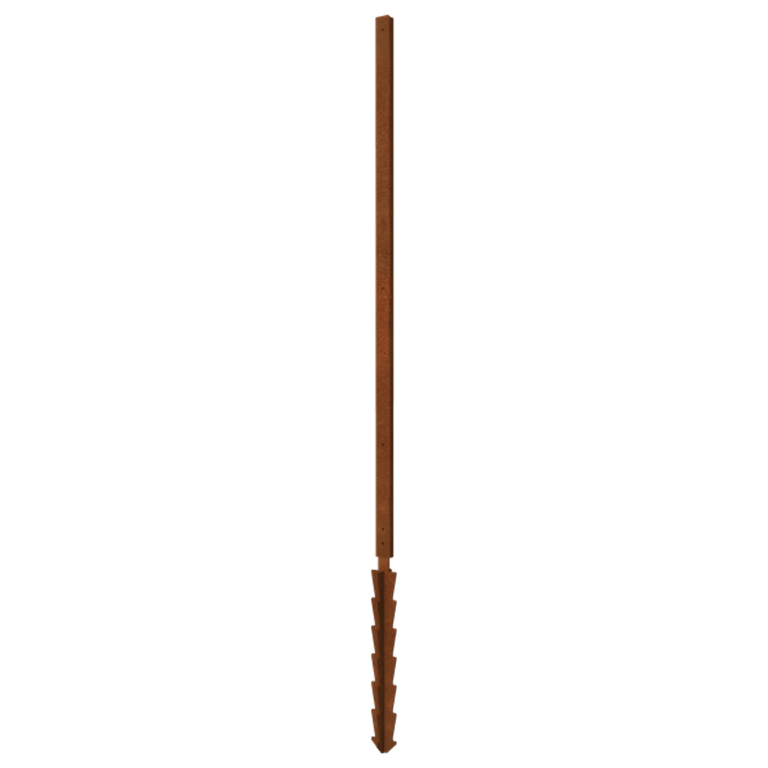 Corten-teräksinen pylväs suora maatappi 190 x 6 x 3 cm