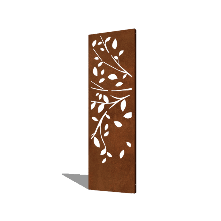 Corten-teräksinen paneeli puu osa 2 60 x 6 x 190 cm