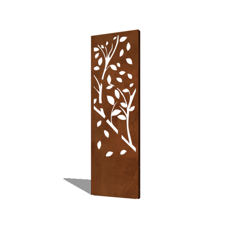 Corten-teräksinen paneeli puu osa 4 60 x 6 x 190 cm