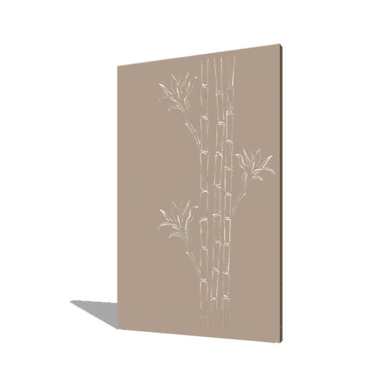 Jauhemaalipinnoitettu teräksinen paneeli bambu 120 x 6 x 190 cm