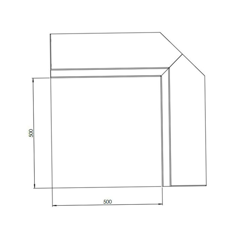 Corten-teräksinen tukimuuri sisäkulma 50 x 50 cm (korkeus 30 cm)