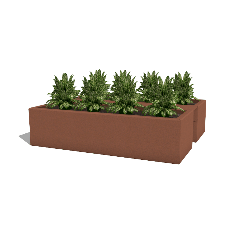 Jauhemaalipinnoitettu teräksinen parvekelaatikko 60 cm
