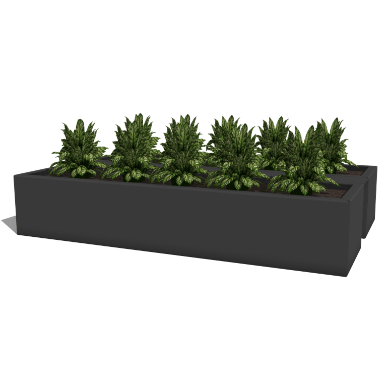 Jauhemaalipinnoitettu teräksinen parvekelaatikko 80 cm