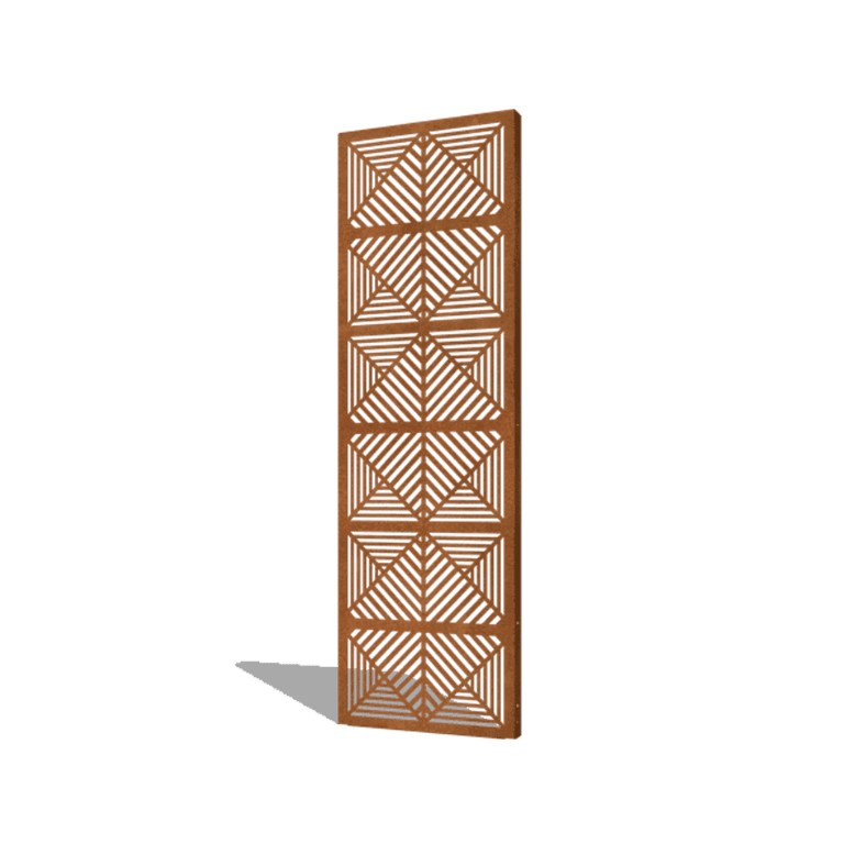 Corten-teräksinen paneeli linjat koostumus 1 60 x 6 x 190 cm
