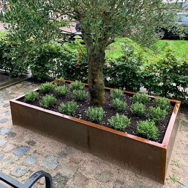 Corten-teräksinen hitsatut istutuslaatikko Montana 200 x 100 x 40 cm