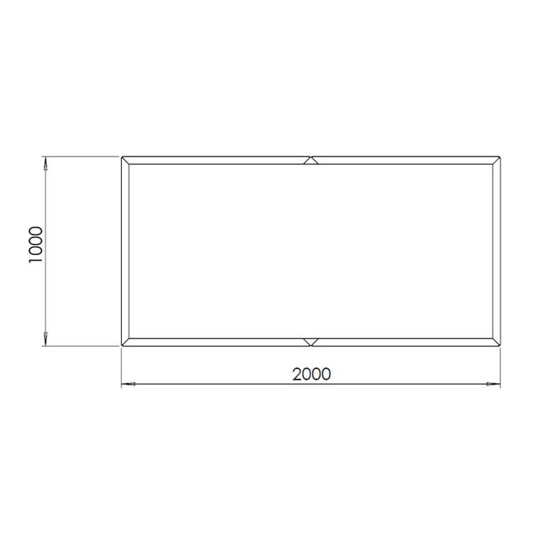 Jauhemaalipinnoitettu teräksinen istutuslaatikko Texas xxl 200 x 100 cm