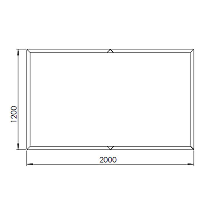 Jauhemaalipinnoitettu teräksinen istutuslaatikko Texas xxl 200 x 120 cm