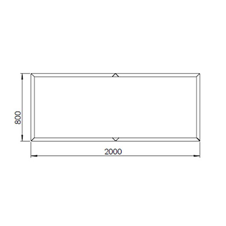 Jauhemaalipinnoitettu teräksinen istutuslaatikko Texas xxl 200 x 80 cm