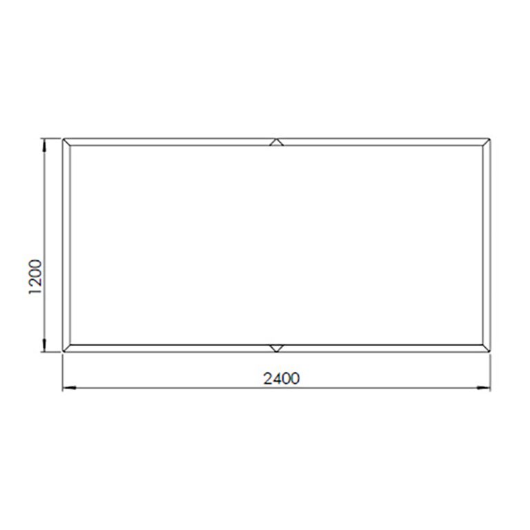 Jauhemaalipinnoitettu teräksinen istutuslaatikko Texas xxl 240 x 120 cm