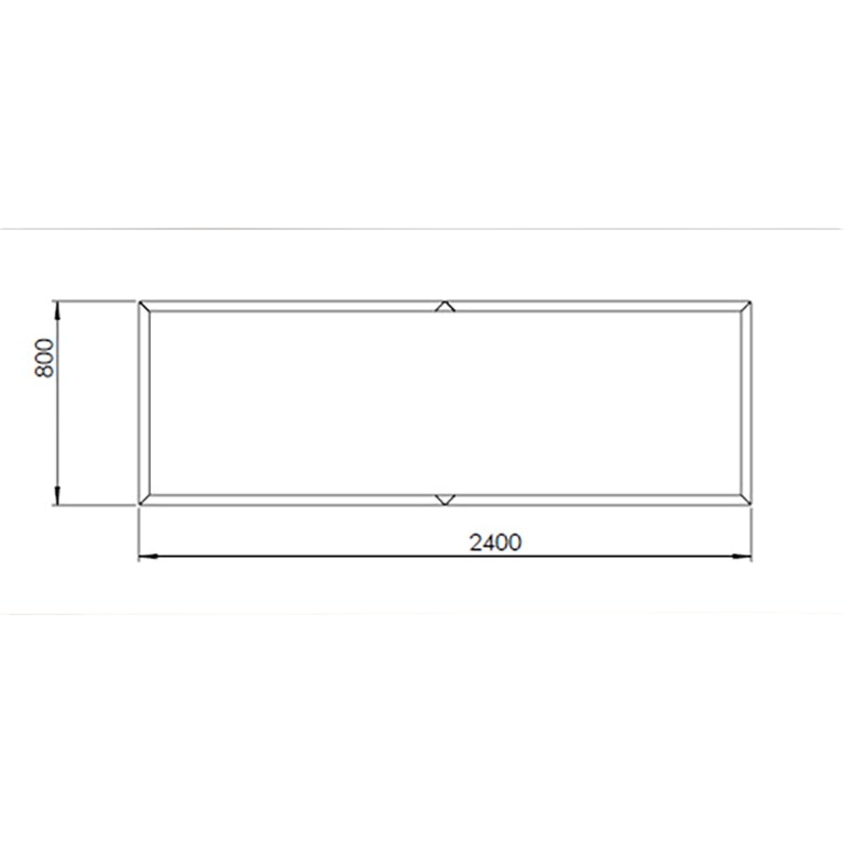 Jauhemaalipinnoitettu teräksinen istutuslaatikko Texas xxl 240 x 80 cm