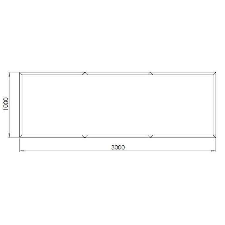 Jauhemaalipinnoitettu teräksinen istutuslaatikko Texas xxl 300 x 100 cm