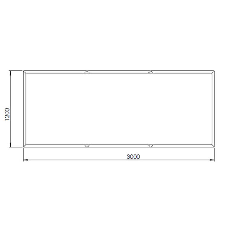 Cortenteräksinen Kukkalaatikko Texas xxl 300 x 120 cm