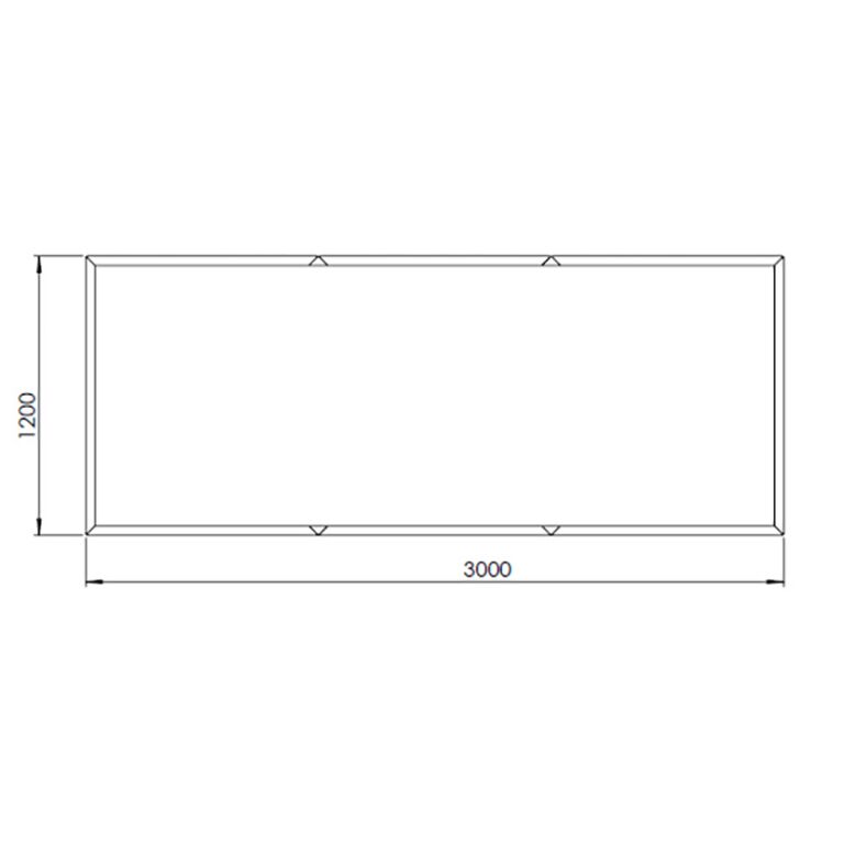 Jauhemaalipinnoitettu teräksinen istutuslaatikko Texas xxl 300 x 120 cm