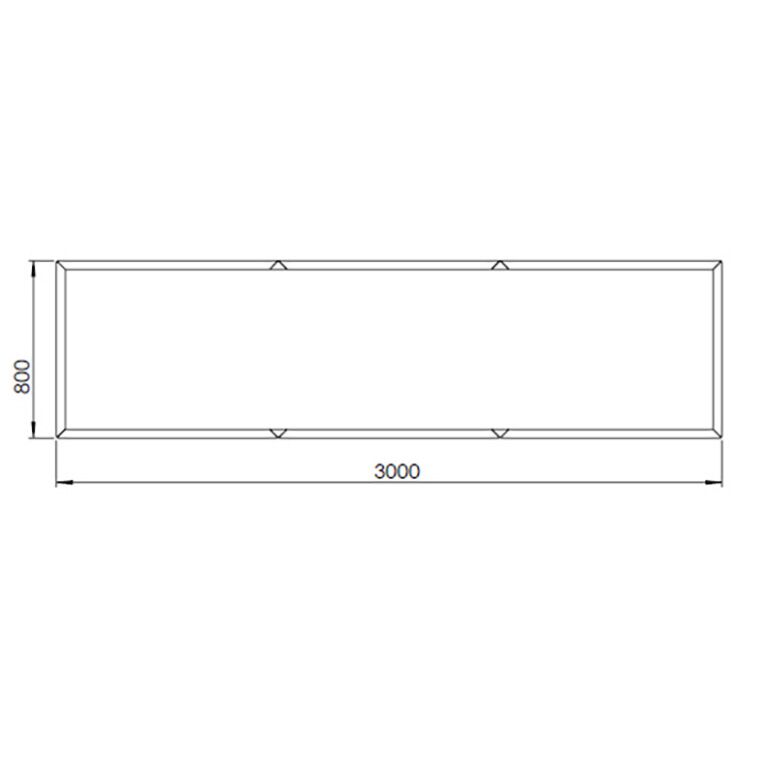 Cortenteräksinen Kukkalaatikko Texas xxl 300 x 80 cm