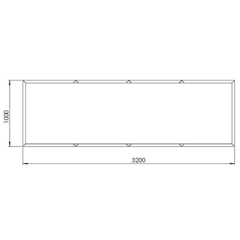 Cortenteräksinen Kukkalaatikko Texas xxl 320 x 100 cm
