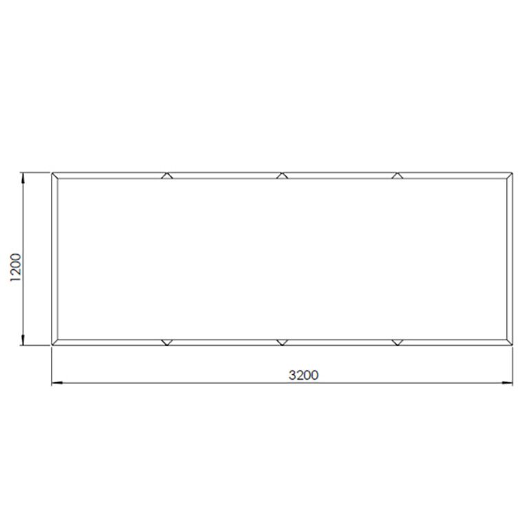 Cortenteräksinen Kukkalaatikko Texas xxl 320 x 120 cm