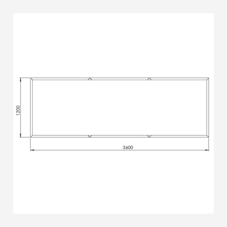 Jauhemaalipinnoitettu teräksinen istutuslaatikko Texas xxl 360 x 120 cm