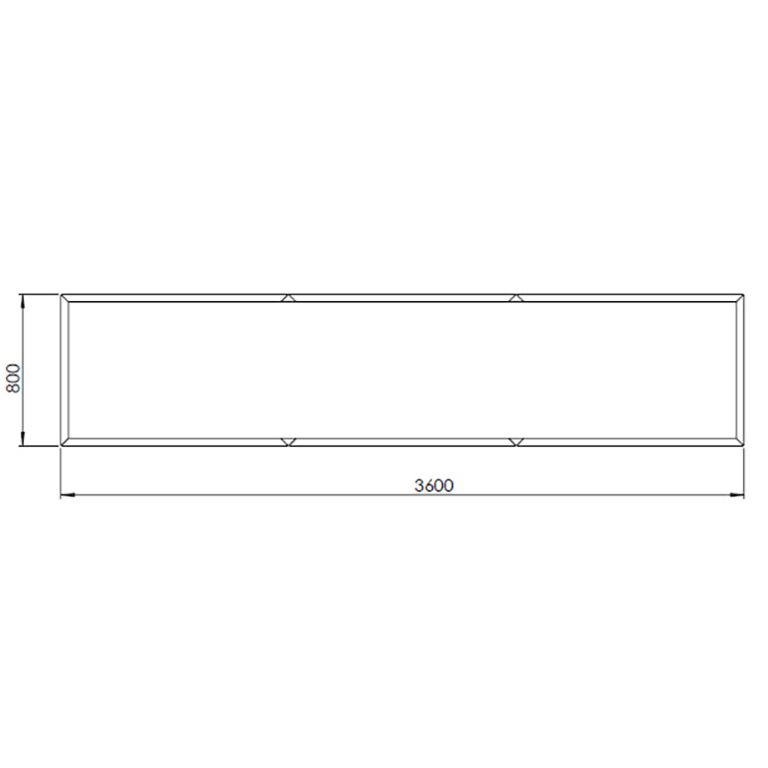 Jauhemaalipinnoitettu teräksinen istutuslaatikko Texas xxl 360 x 80 cm