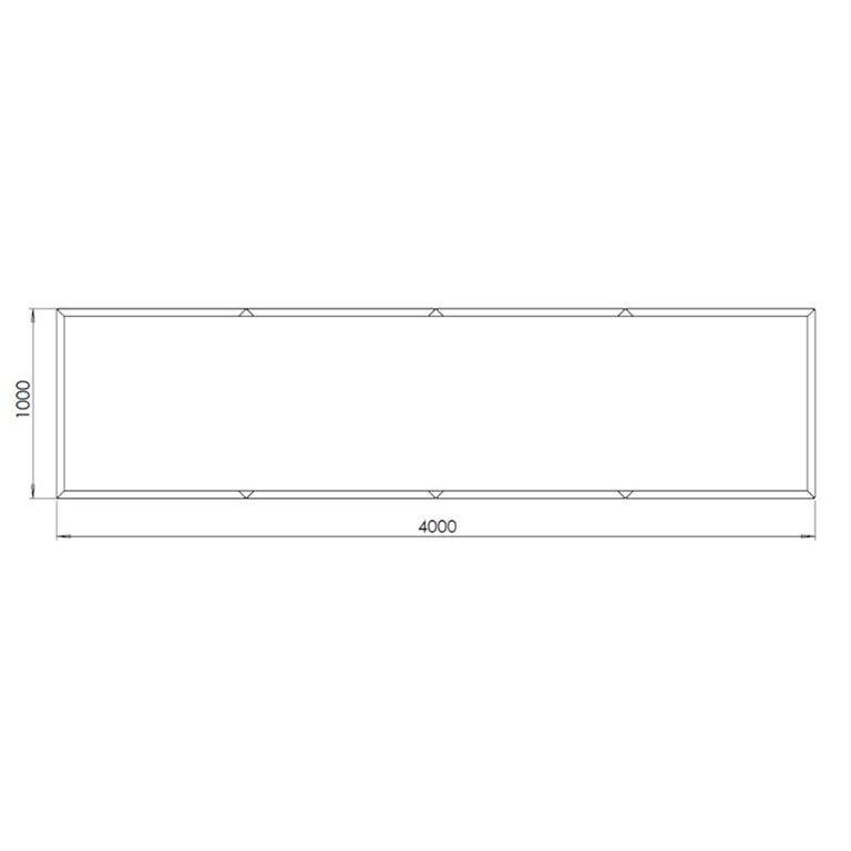 Jauhemaalipinnoitettu teräksinen istutuslaatikko Texas xxl 400 x 100 cm