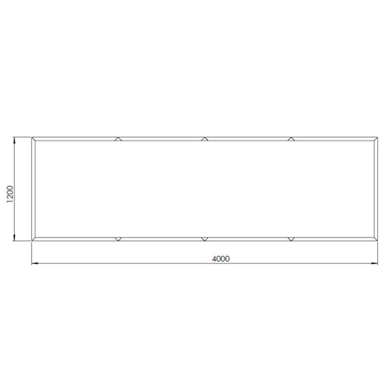 Cortenteräksinen Kukkalaatikko Texas xxl 400 x 120 cm
