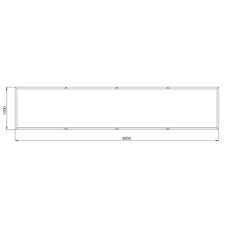 Jauhemaalipinnoitettu teräksinen istutuslaatikko Texas xxl 480 x 100 cm