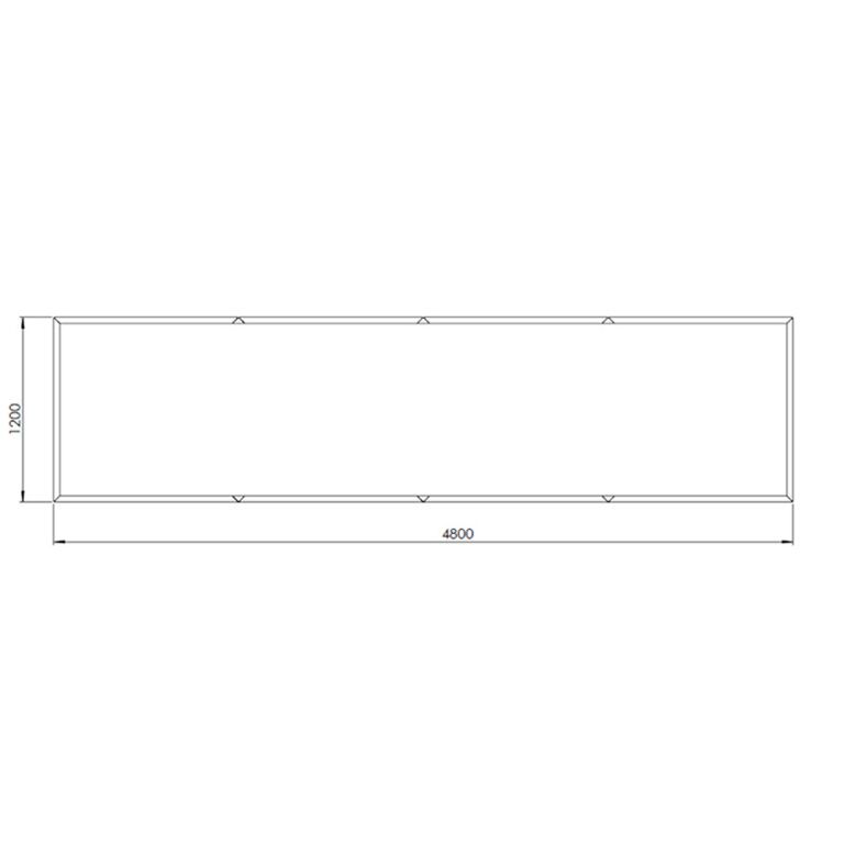 Cortenteräksinen Kukkalaatikko Texas xxl 480 x 120 cm