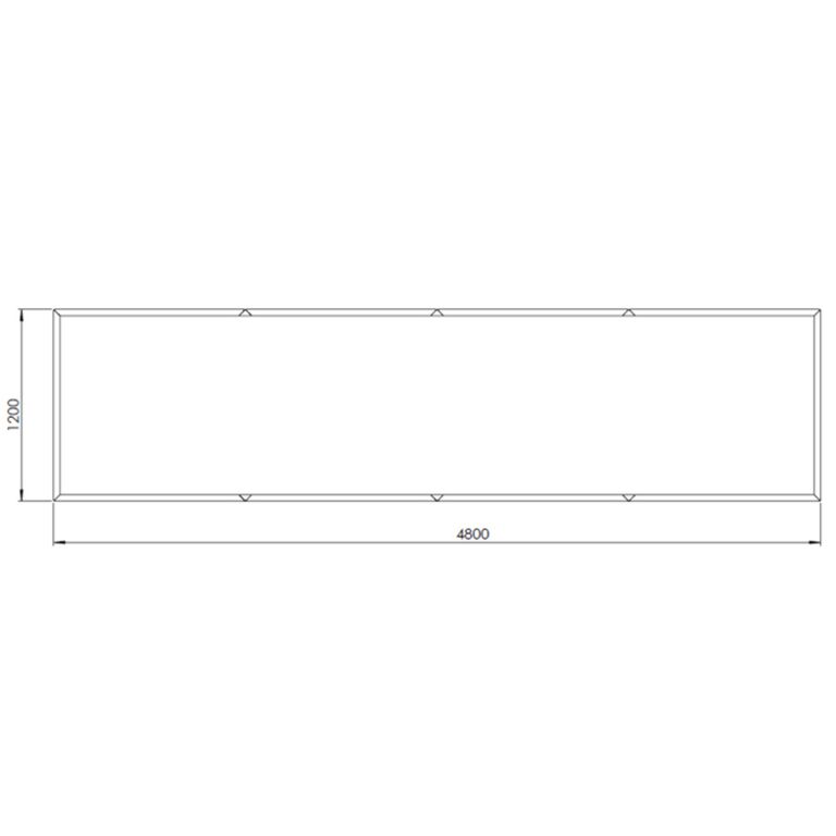 Jauhemaalipinnoitettu teräksinen istutuslaatikko Texas xxl 480 x 120 cm