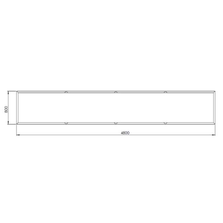 Cortenteräksinen Kukkalaatikko Texas xxl 480 x 80 cm