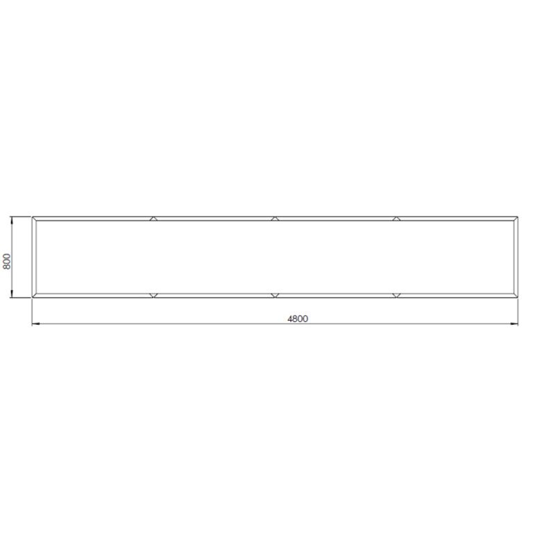 Jauhemaalipinnoitettu teräksinen istutuslaatikko Texas xxl 480 x 80 cm