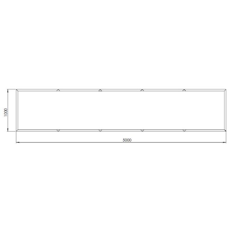 Cortenteräksinen Kukkalaatikko Texas xxl 500 x 100 cm