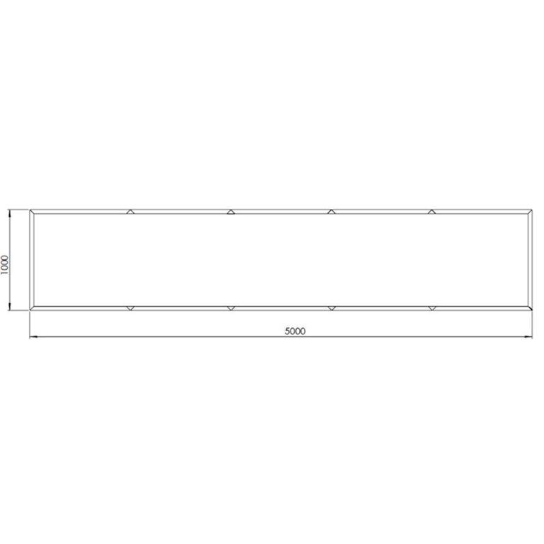Jauhemaalipinnoitettu teräksinen istutuslaatikko Texas xxl 500 x 100 cm