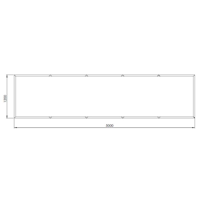 Cortenteräksinen Kukkalaatikko Texas xxl 500 x 120 cm