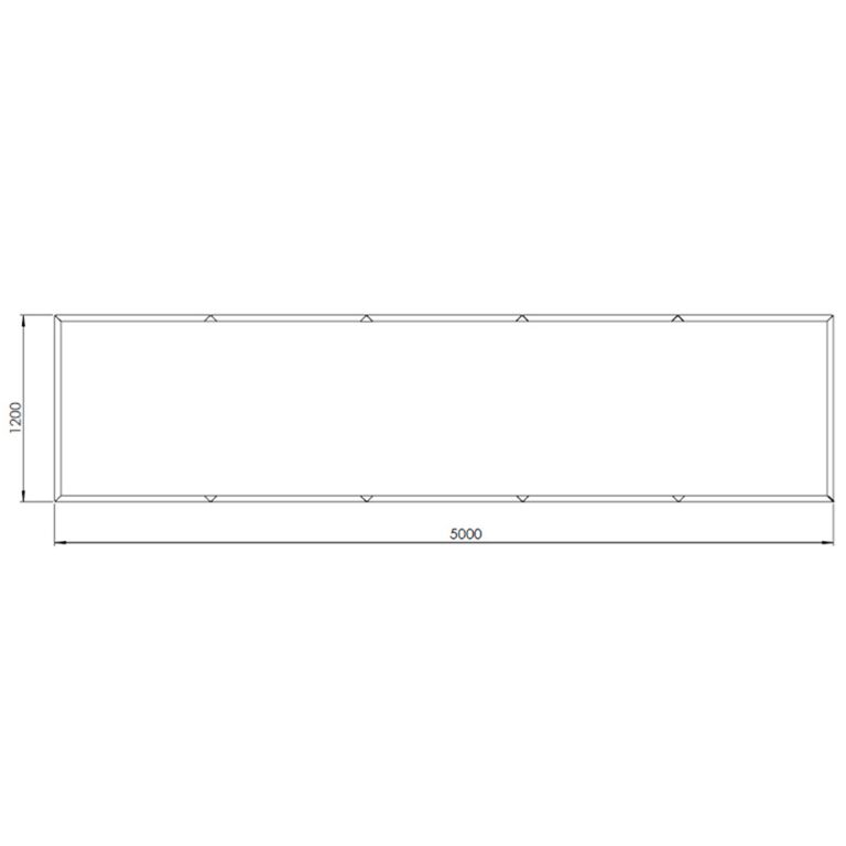 Jauhemaalipinnoitettu teräksinen istutuslaatikko Texas xxl 500 x 120 cm