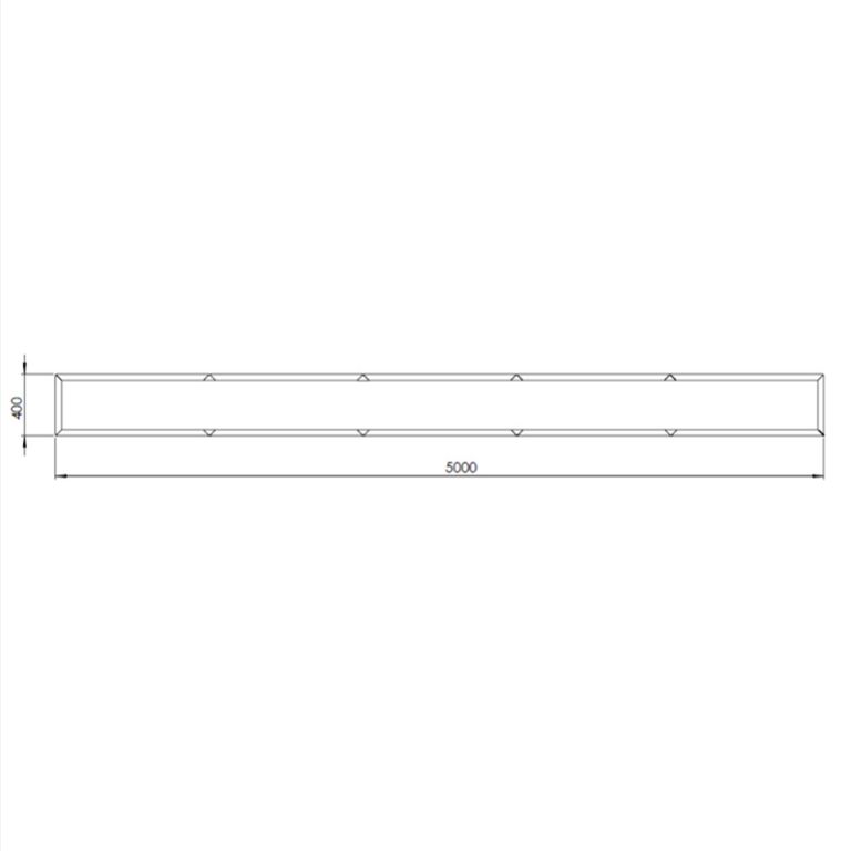 Jauhemaalipinnoitettu teräksinen istutuslaatikko Texas xxl 500 x 40 cm