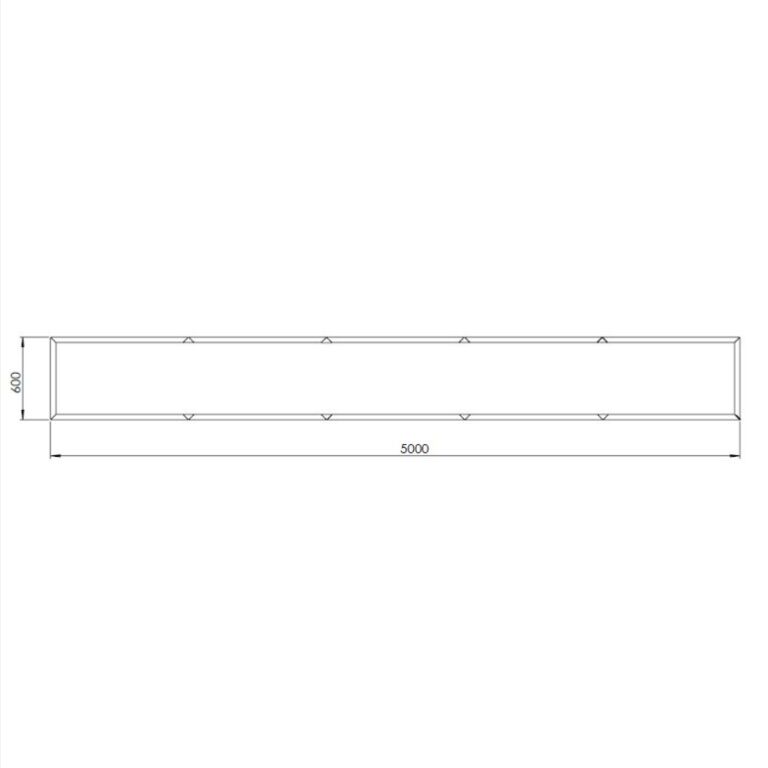 Jauhemaalipinnoitettu teräksinen istutuslaatikko Texas xxl 500 x 60 cm